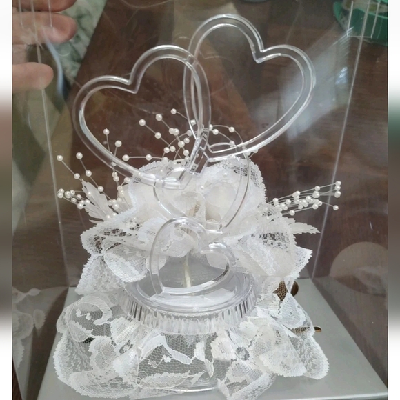 Wilton Simple Joys Wedding Cake Topper #103-150 Hearts Lace Roses Ellen Williams - Picture 13 of 14